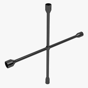 cross wheel spanner 3d model
