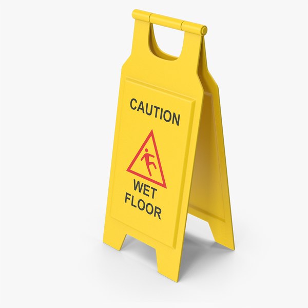 Wet Floor Sign 3D model