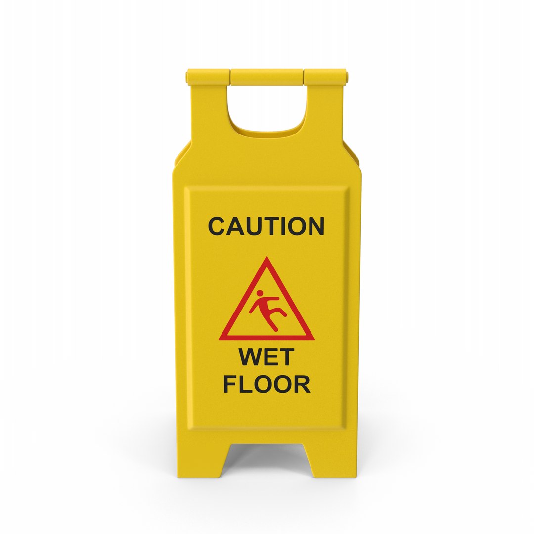 Wet Floor Sign 3D Model TurboSquid 1982490
