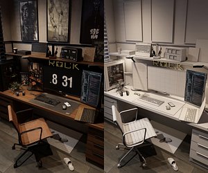 3D model Office workplace