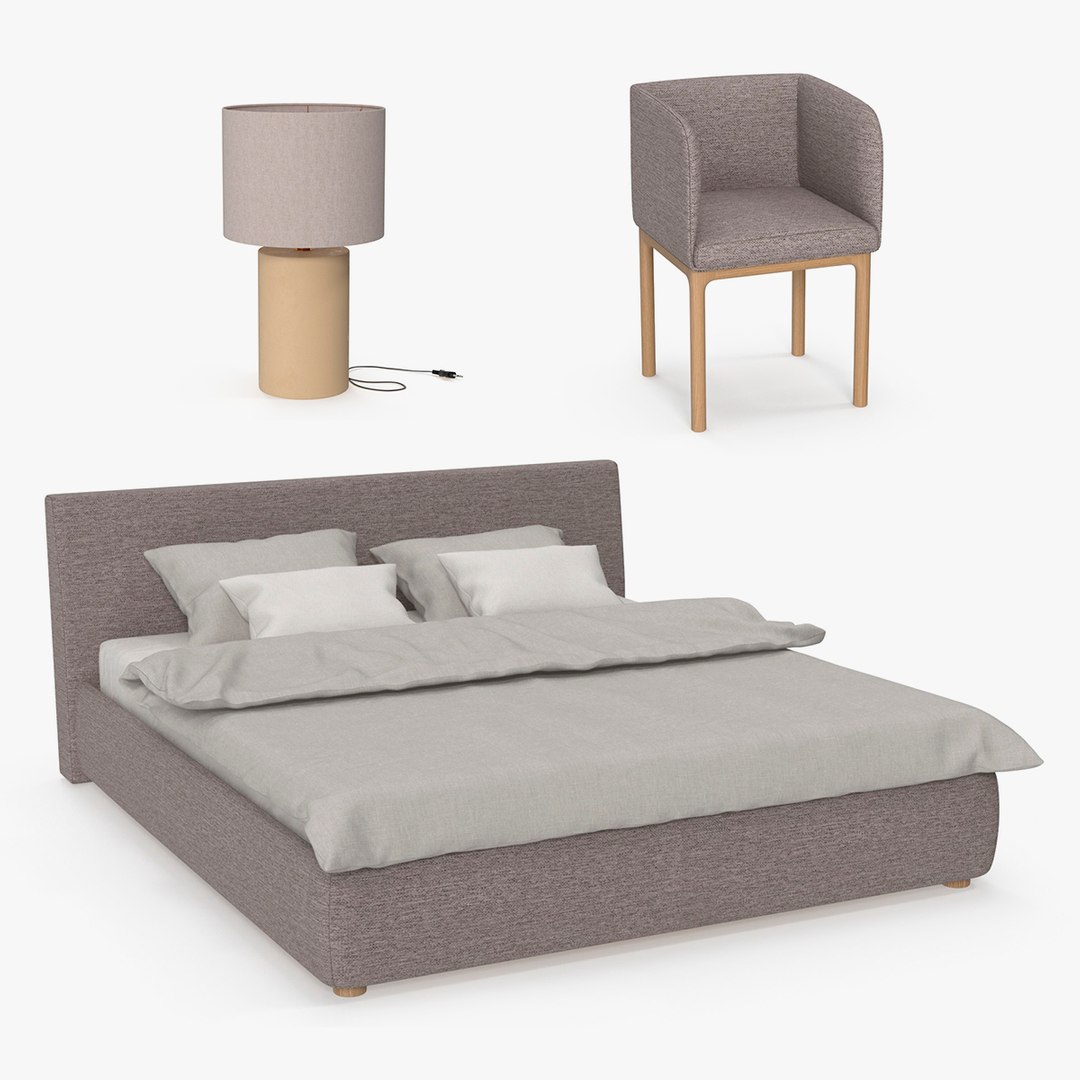 Bedroom Housewares Collection 3D model preview