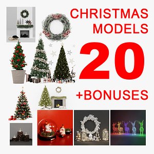 SALE    Christmas Collection Set 20 plus BONUSES 3D model