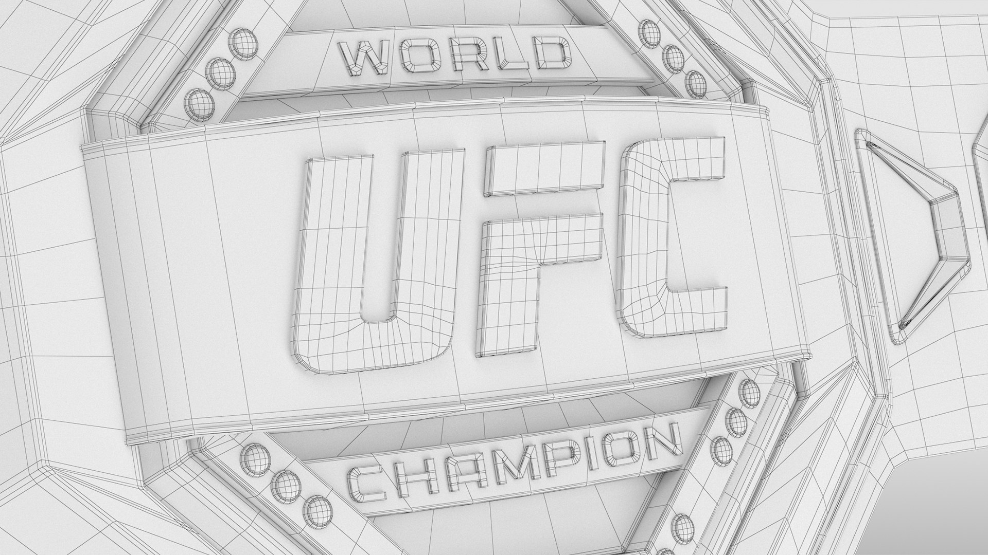modèle 3D de Ceinture de champion UFC - TurboSquid 1475419