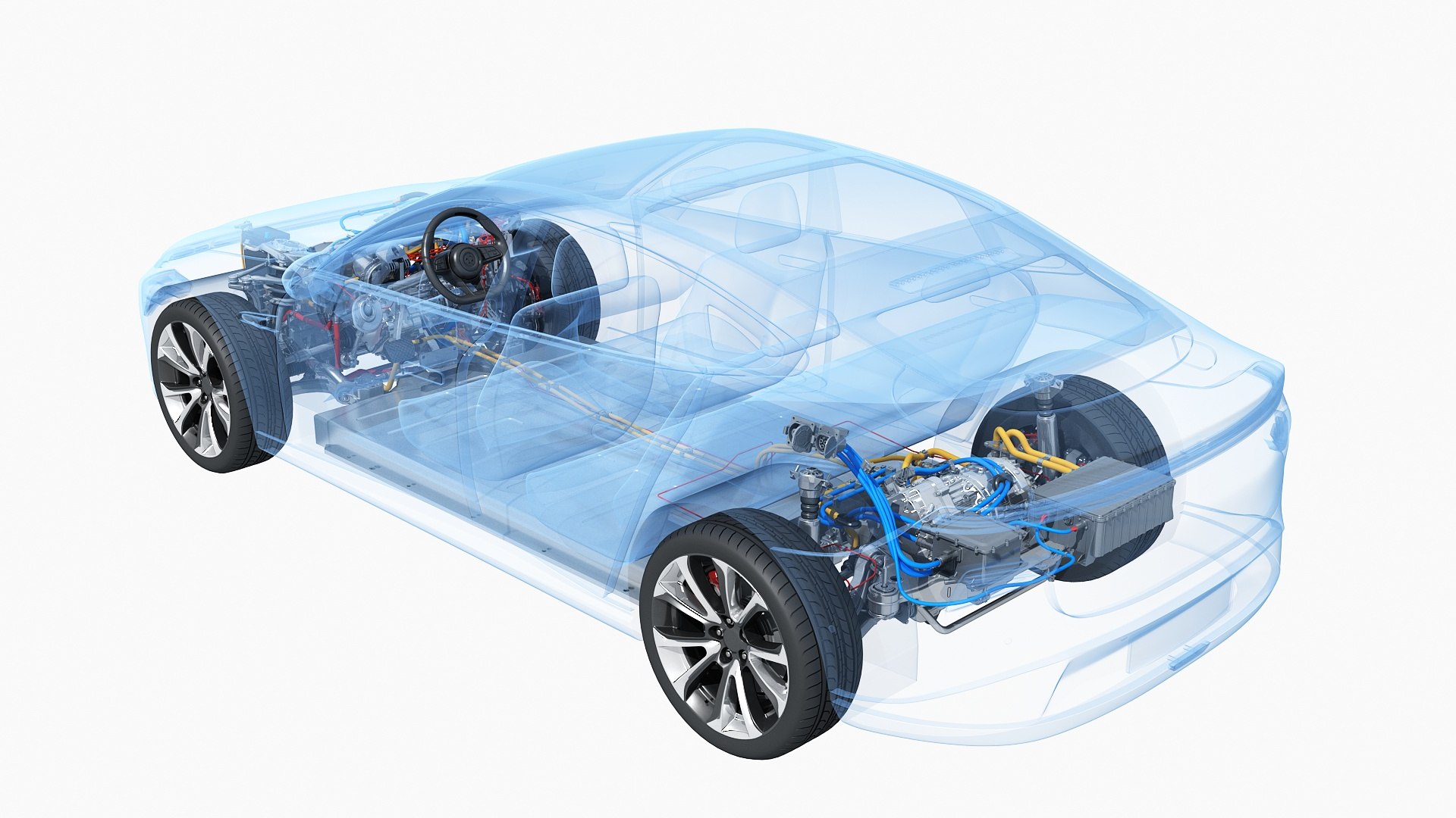 Electric Car Chassis X-Ray 3D Model - TurboSquid 1991643