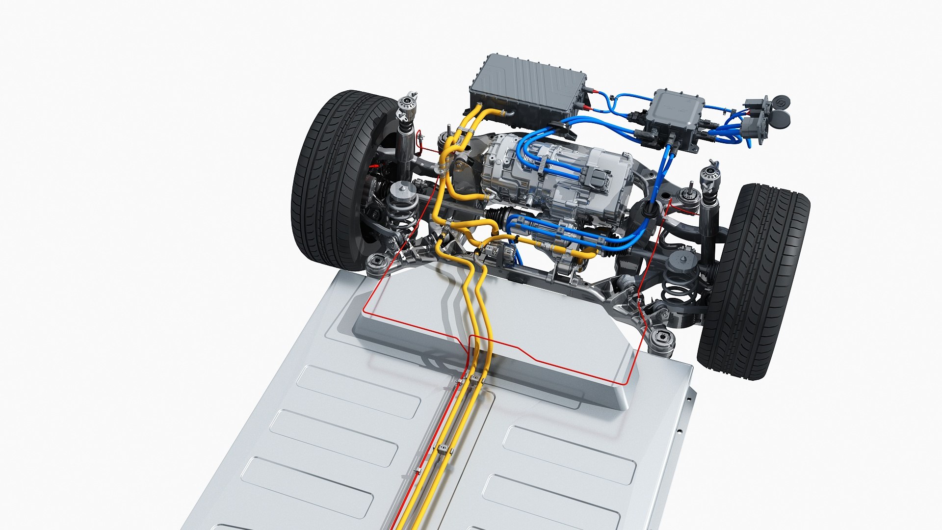 Electric Car Chassis X Ray 3D Model TurboSquid 1991643