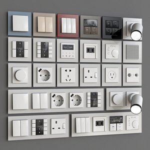 creation glass wall switch 3D