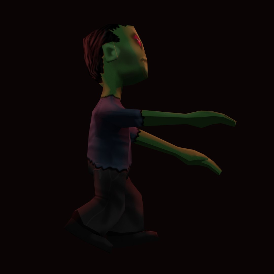 3d zombie character model