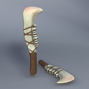 Low Poly Jaw Bone Knife