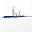 3D gymnastic equipment bars model