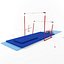 3D gymnastic equipment bars model