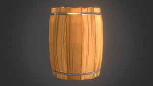 barrel stylized 3D model