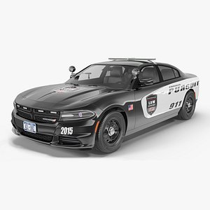 3D model Dodge Charger Pursuit 2015 Rigged for Cinema 4D