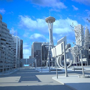 modern city 3d model