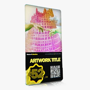 Holographic crypto card NFT Template - animated in Blender