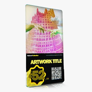 Holographic crypto card NFT Template - animated in Blender