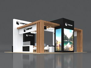 booth exhibit stand 3D model