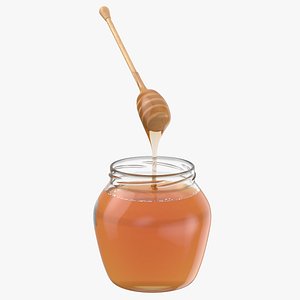 3D honey jar dipper