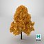 Lowpoly Decorative Maple Landscape Tree Yellow