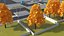 Lowpoly Decorative Maple Landscape Tree Yellow