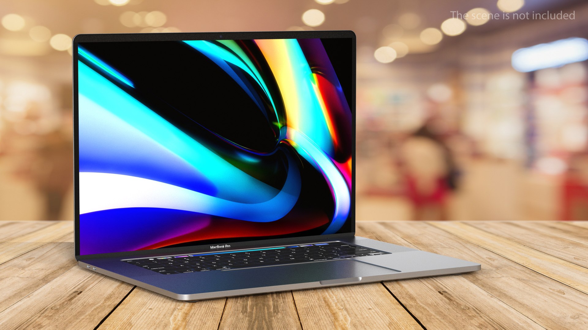 Macbook Pro 16 inch Space Grey 3D model preview