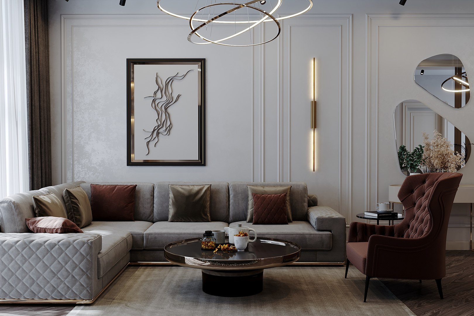 3D Living Room And Hallway Model - TurboSquid 2302693