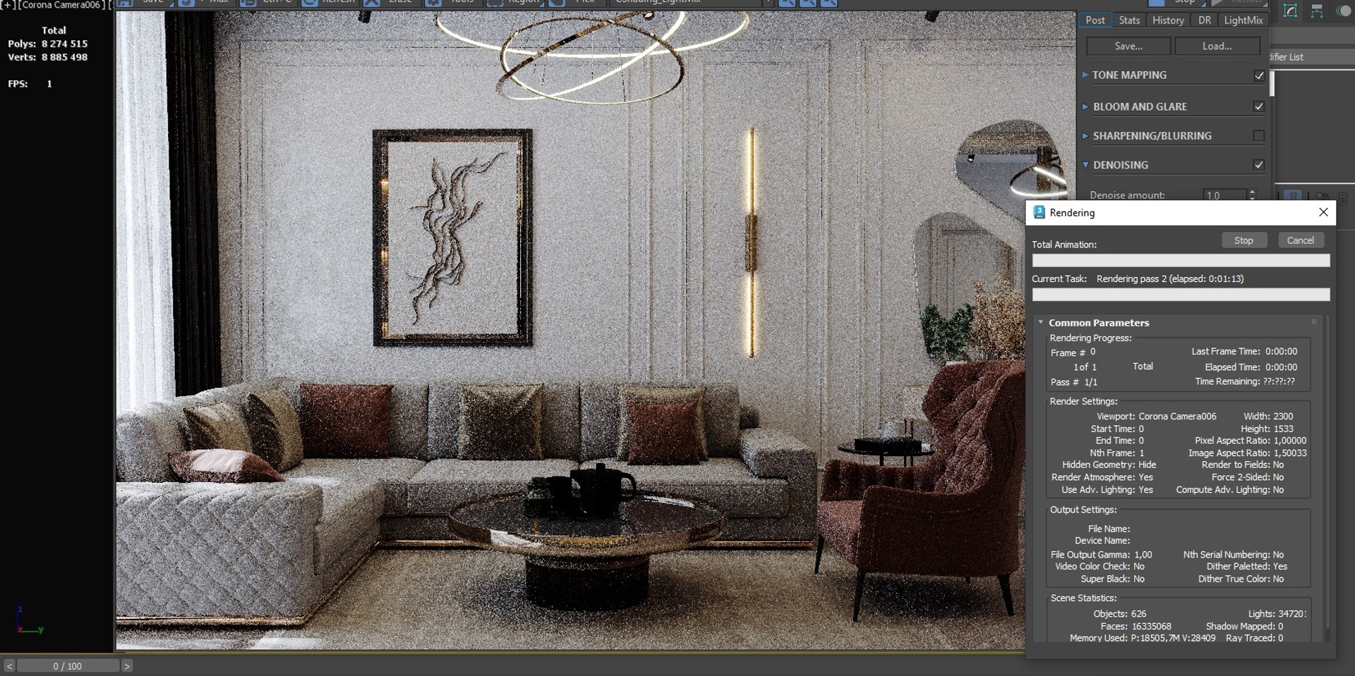 3D Living Room And Hallway Model - TurboSquid 2302693