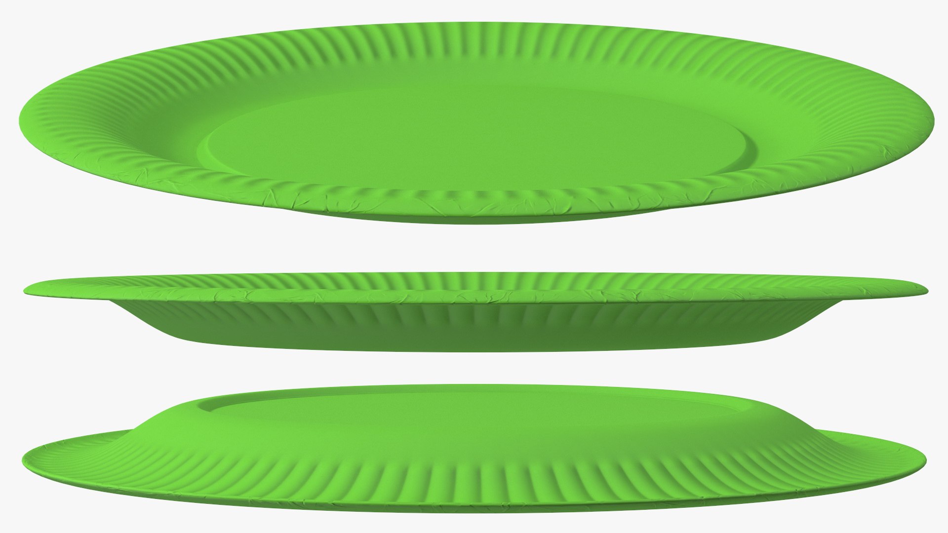 Green Paper Plate 3D Model - TurboSquid 2049107