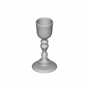 free decorative goblet candleabra 3d model