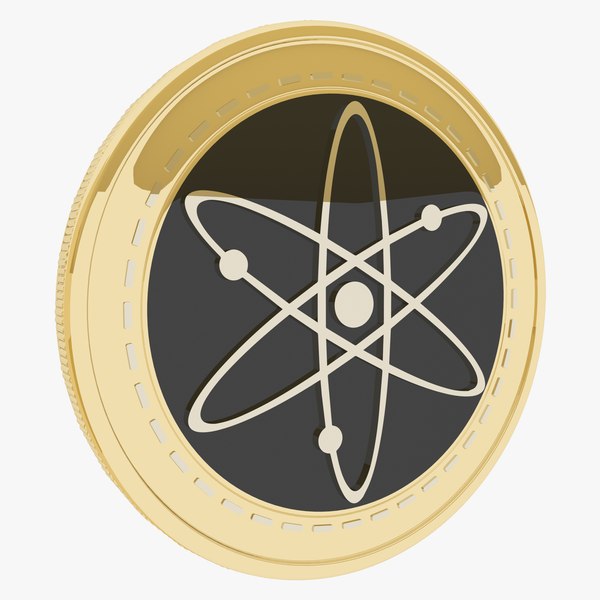 3D model Cosmos Cryptocurrency Gold Coin
