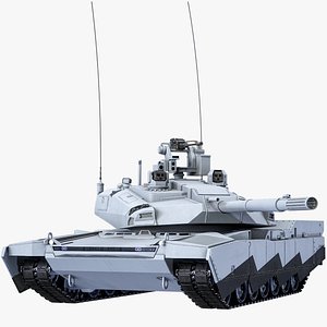 Abrams-X Main US Battle Tank Grey Camo Rigged PBR