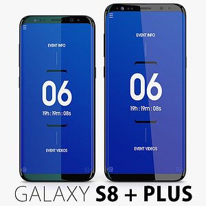 samsung galaxy s8 black 3D model