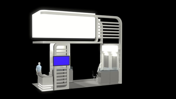 3D 26x6 exhibition stand 2 side open