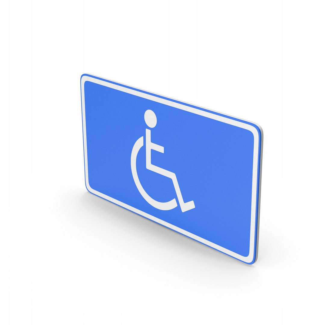 Handicap Sign Model - TurboSquid 2039746