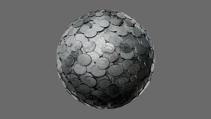Realistic US Quarter Coins Seamless PBR Material Texture
