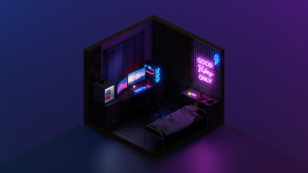 Isometric Gaming room 2 model - TurboSquid 1802190