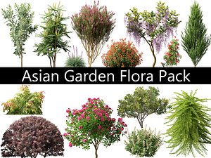 Asian Garden Flora Pack 13 3D model