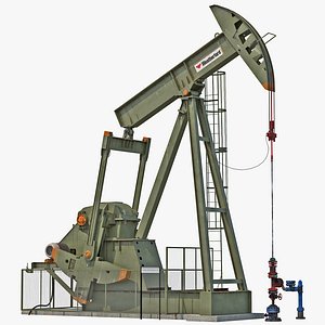 oil pump jack rigged 3d max