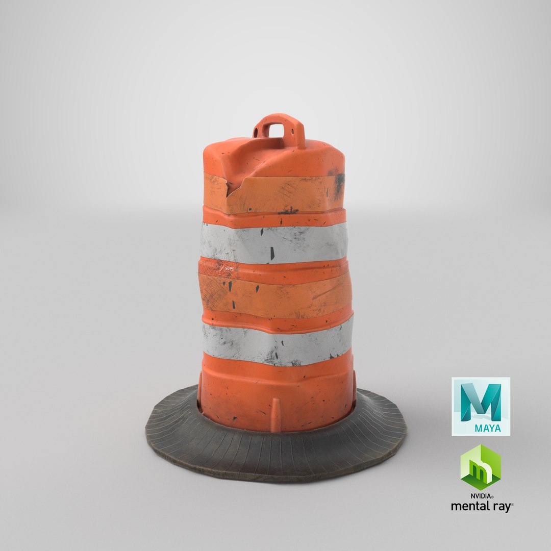 Safety Barrel Damaged model https://p.turbosquid.com/ts-thumb/9z/qVniDe/4c/stemcell_maya_mental_ray_render/png/1652097302/1920x1080/fit_q87/a74ffdf921269c5778059cad5ce42639ba5132b1/stemcell_maya_mental_ray_render.jpg