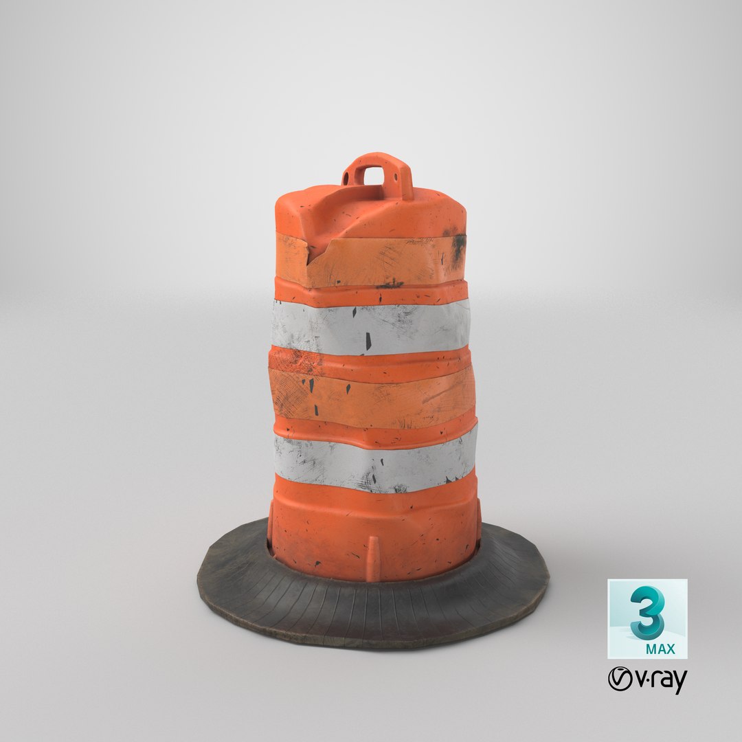 Safety Barrel Damaged model https://p.turbosquid.com/ts-thumb/9z/qVniDe/Rs/stemcell_max_vray_render/png/1652097297/1920x1080/fit_q87/3dfe355e76bdf9bb468d777a2d382414dd25c633/stemcell_max_vray_render.jpg