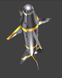 missile blender animation model