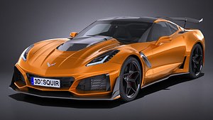 LowPoly Chevrolet Corvette ZR1 2019