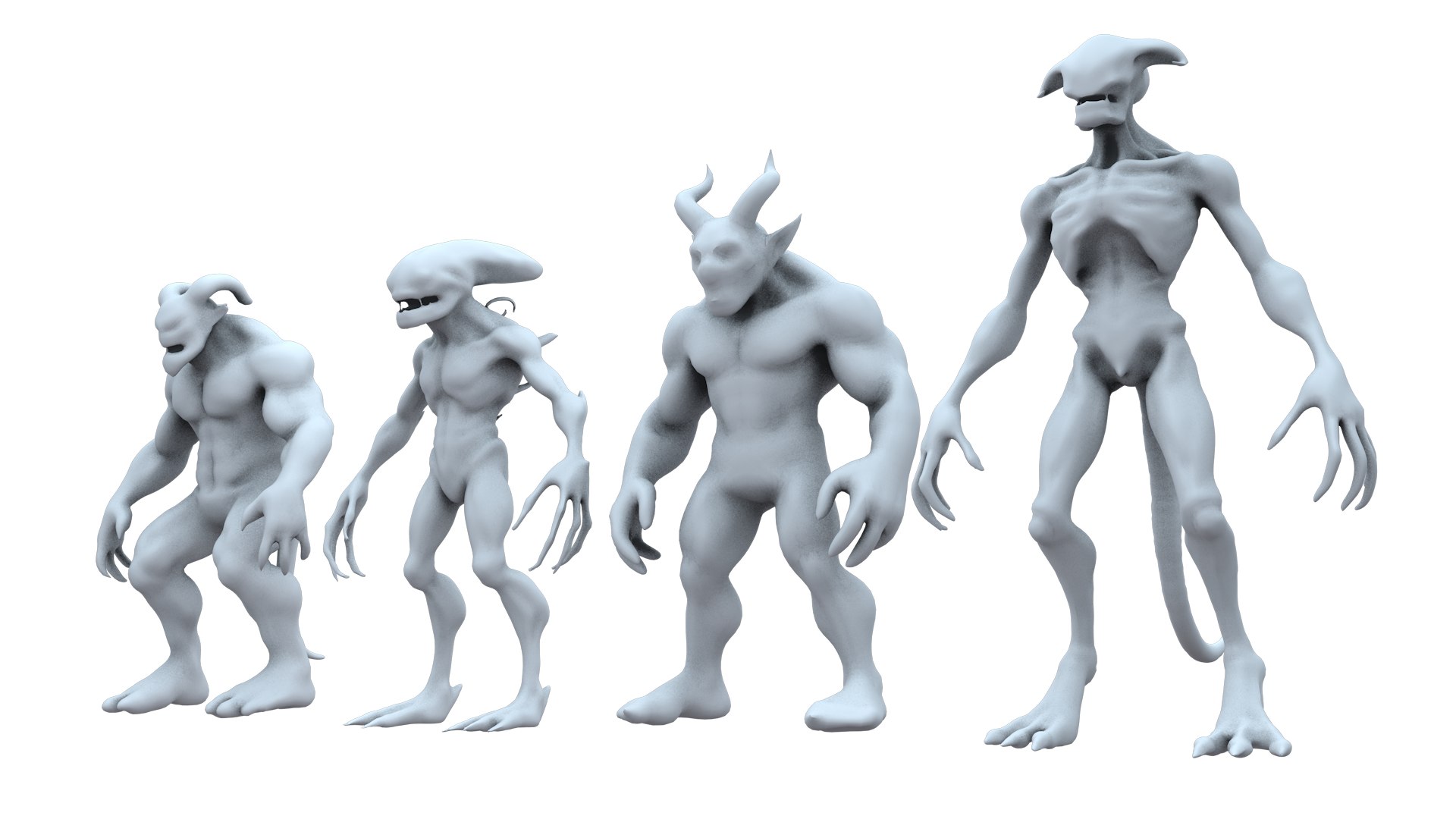 Monster Demon Base Mesh Kitblend Model - TurboSquid 2397938