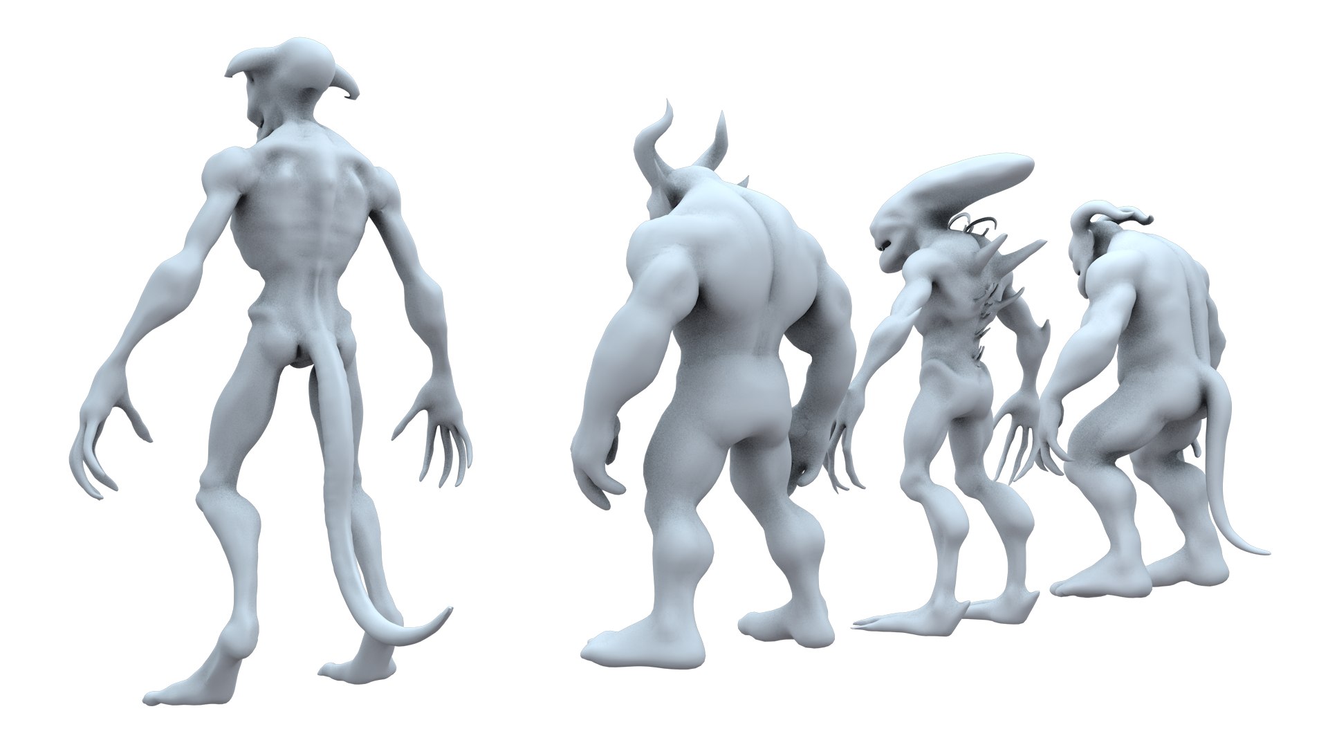 Monster Demon Base Mesh Kitblend Model - TurboSquid 2397938