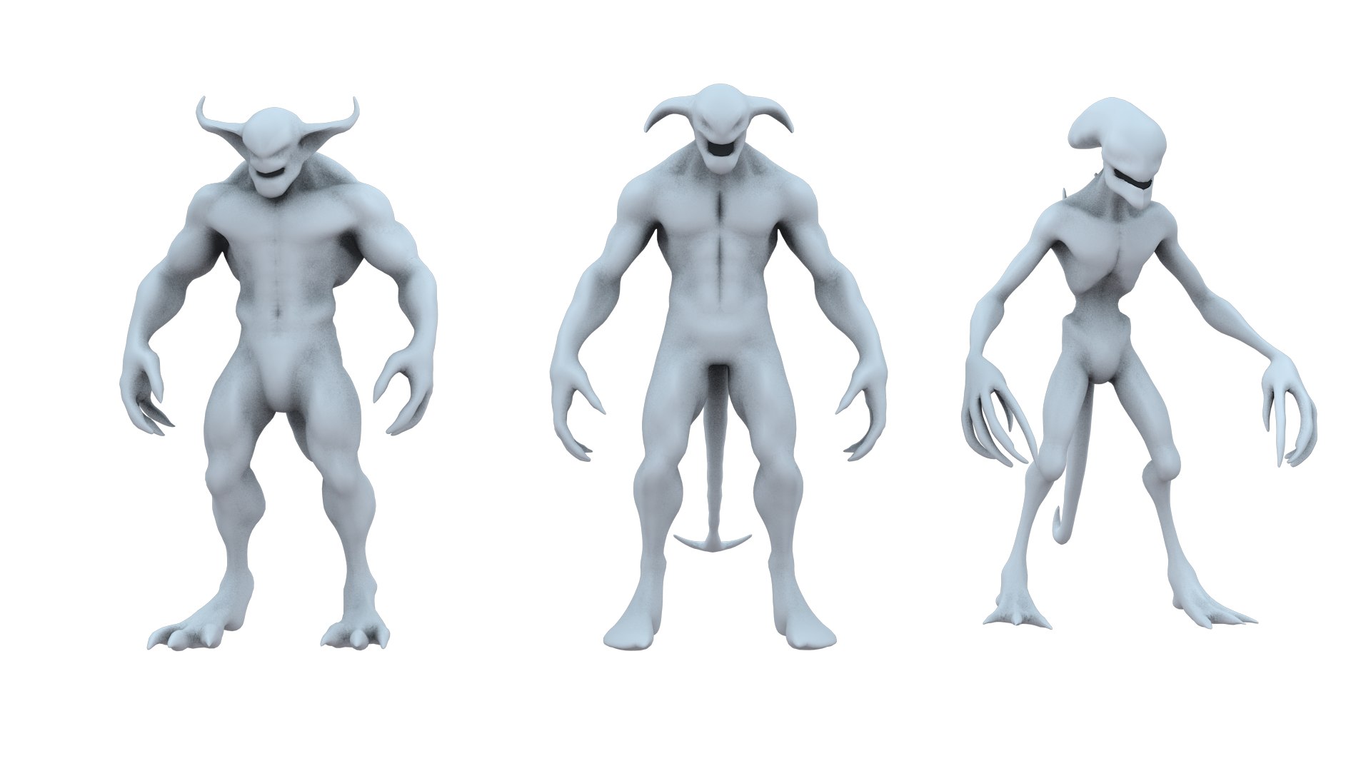 Monster Demon Base Mesh Kitblend Model - TurboSquid 2397938