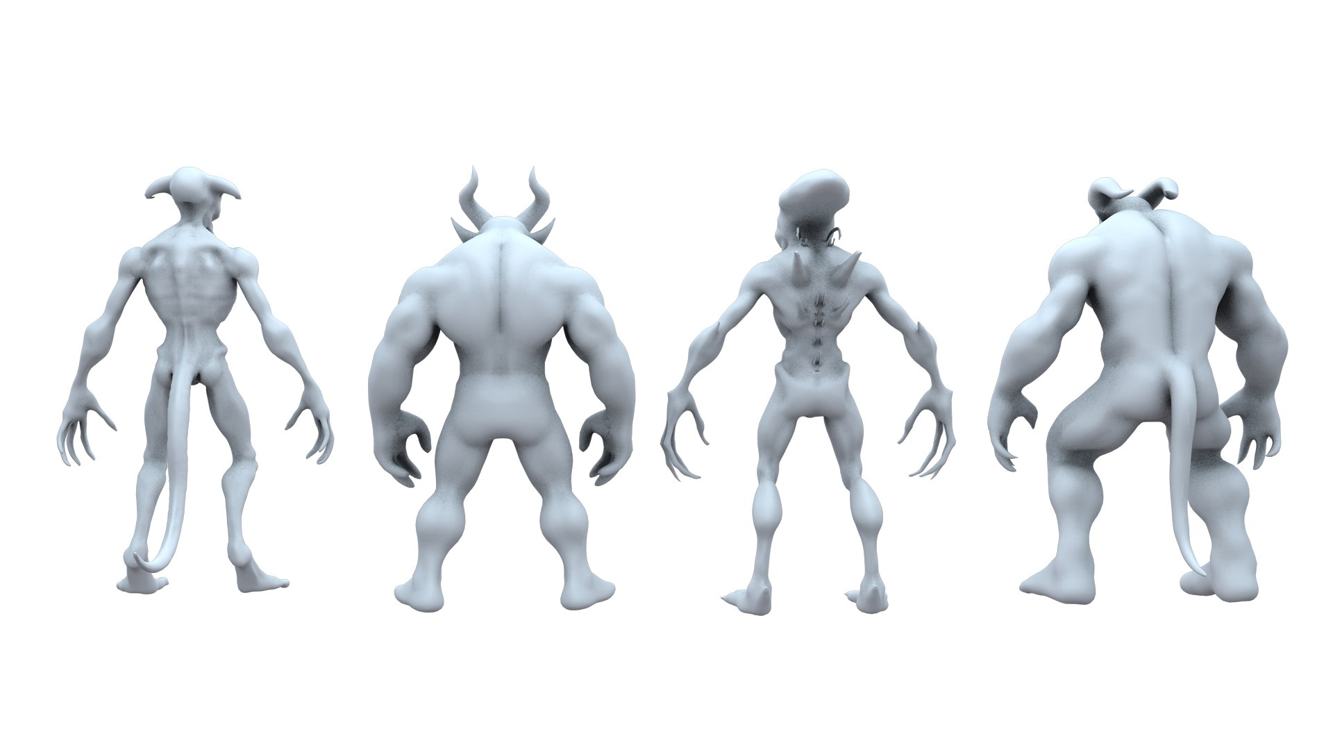 Monster Demon Base Mesh Kitblend Model - TurboSquid 2397938