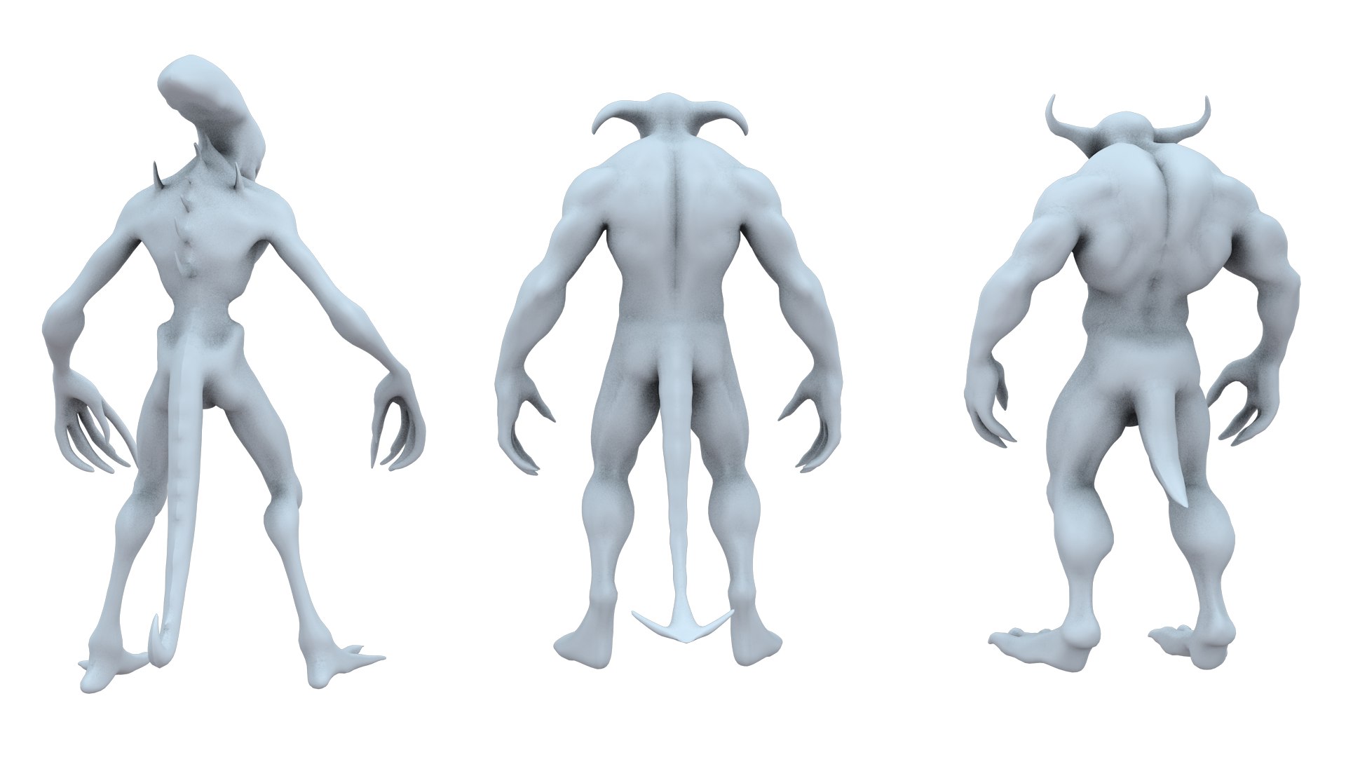 Monster Demon Base Mesh Kitblend Model - TurboSquid 2397938