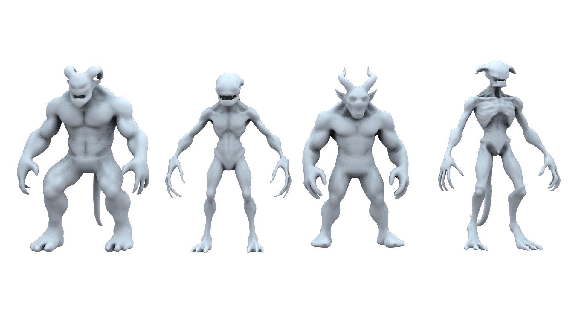 Monster Demon Base Mesh Kitblend Model - TurboSquid 2397938