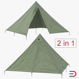 floorless camping tents 3D model