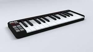 usb midi keyboard 3d model