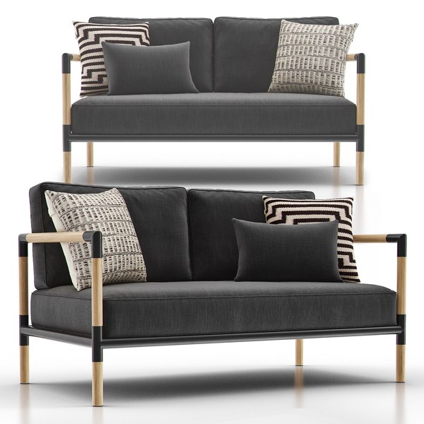 Barra teak metal sales sofa